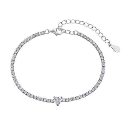 [Luxe Jewelry]0.5 Carat Elegant Romantic Heart Shape Lover Bracelet