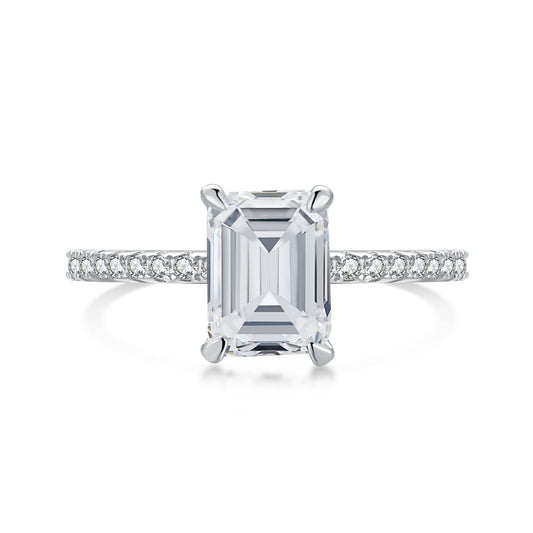 [Luxe Jewelry]2.0 Carat Scintillating Ornate Radiant Cut Party Ring