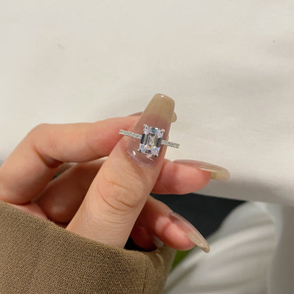 [Luxe Jewelry]2.0 Carat Scintillating Ornate Radiant Cut Party Ring