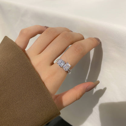 [Luxe Jewelry]2.0 Carat Scintillating Ornate Radiant Cut Party Ring
