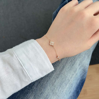 [Luxe Jewelry]Delicate Four Leaf Clover Bracelet