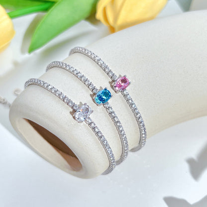 [Luxe Jewelry]0.75 Carat Exquisite Oval Cut Daily Bracelet