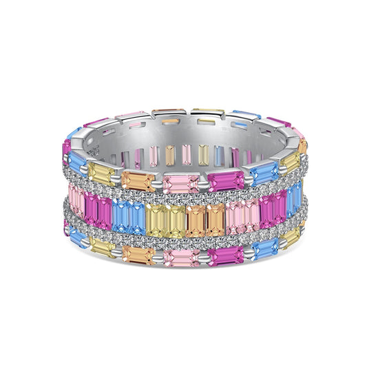 [Luxe Jewelry]Dazzling Colorful Radiant Cut Party Ring