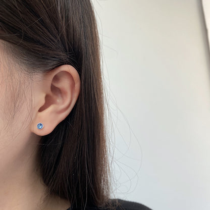 [Bijoux de luxe] Boucles d'oreilles rondes colorées et étincelantes