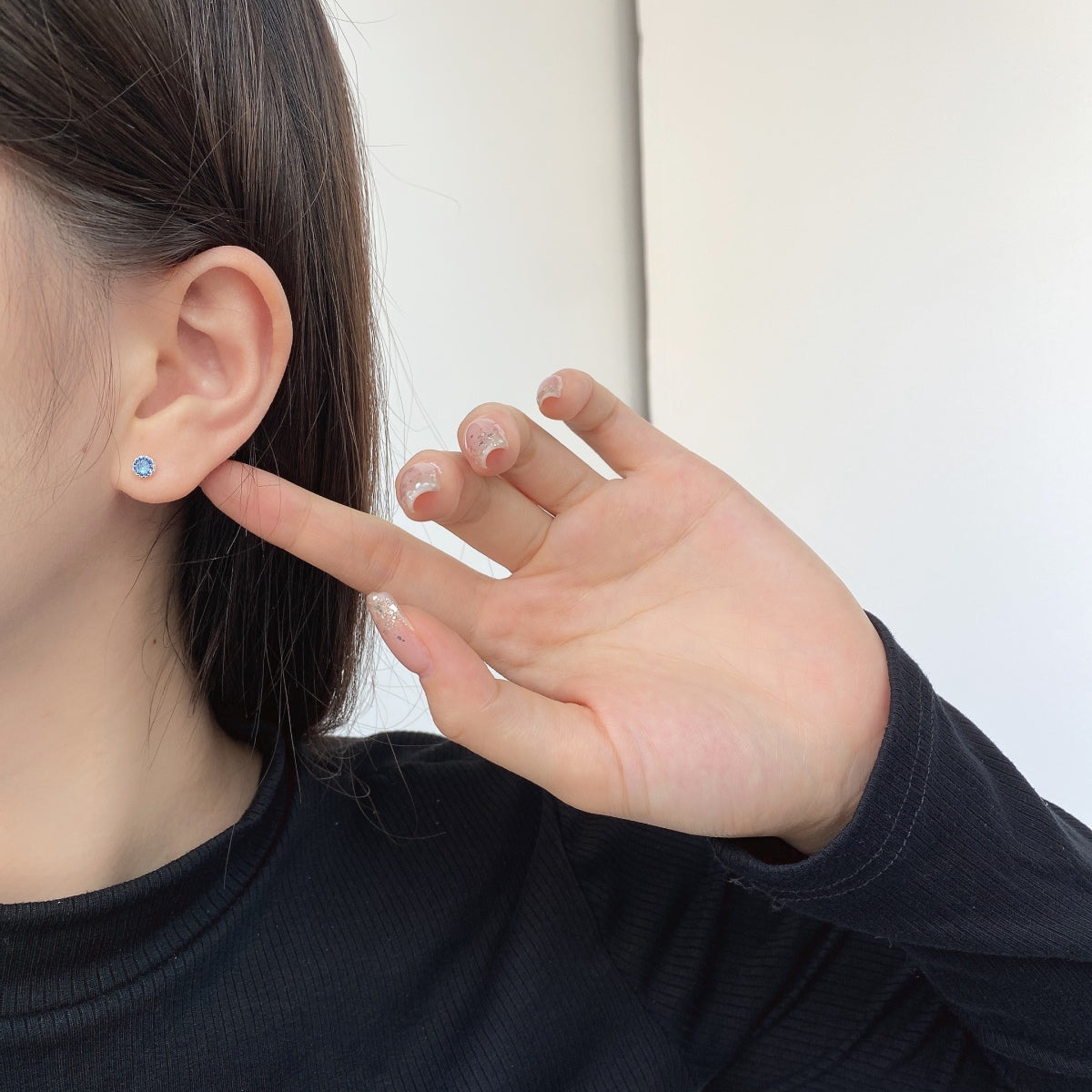 [Bijoux de luxe] Boucles d'oreilles rondes colorées et étincelantes