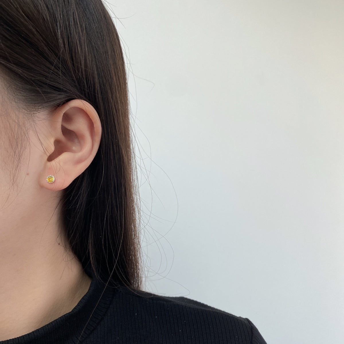 [Bijoux de luxe] Boucles d'oreilles rondes colorées et étincelantes