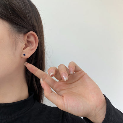 [Bijoux de luxe] Boucles d'oreilles rondes colorées et étincelantes