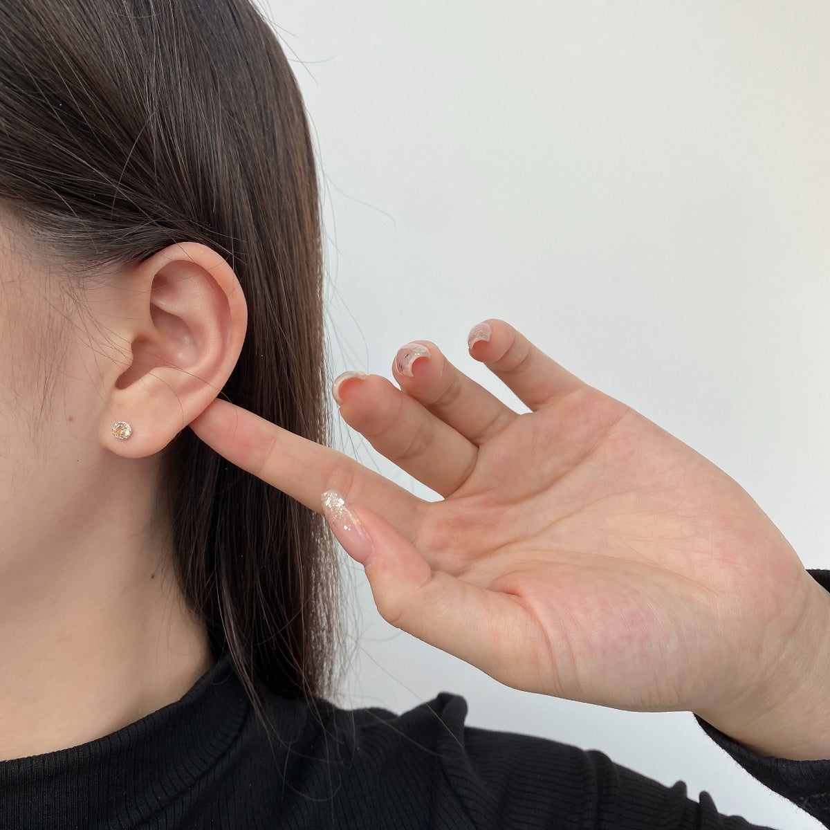 [Bijoux de luxe] Boucles d'oreilles rondes colorées et étincelantes