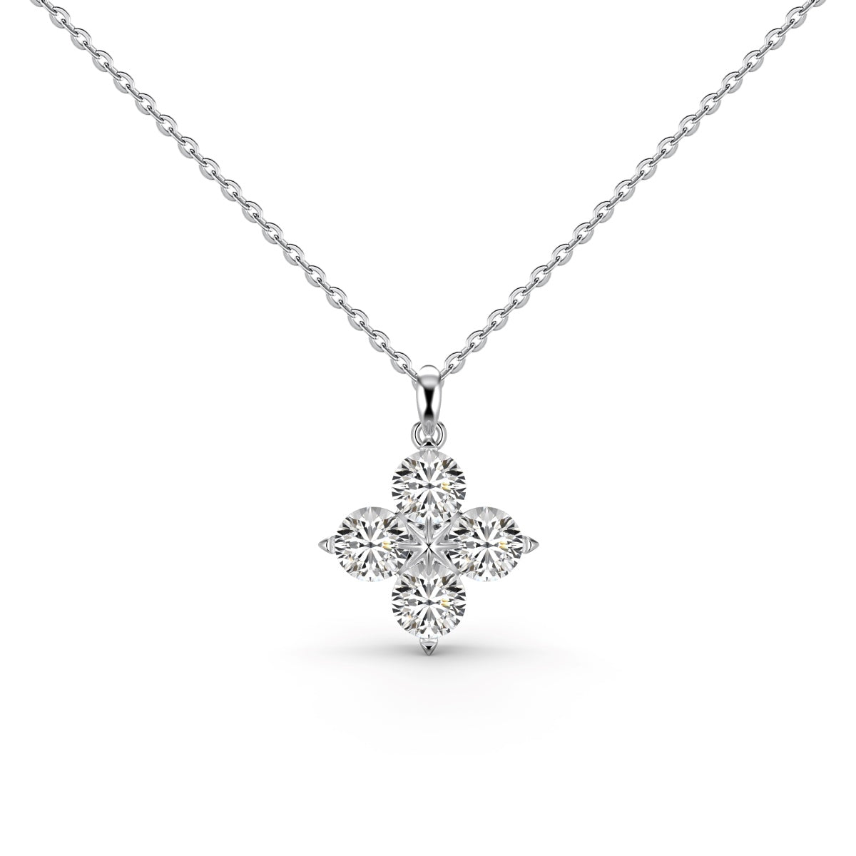 [Bijoux de luxe] Collier trèfle à quatre feuilles et étoile à huit branches