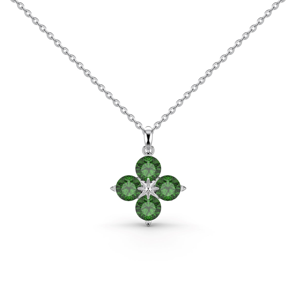 [Bijoux de luxe] Collier trèfle à quatre feuilles et étoile à huit branches