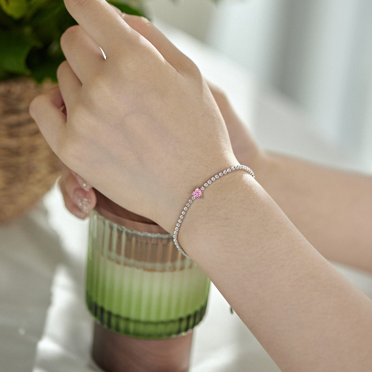 [Luxe Jewelry]0.5 Carat Elegant Romantic Heart Shape Lover Bracelet
