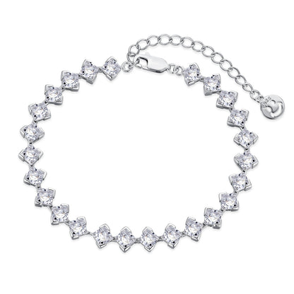 [Luxe Jewelry]0.5 Carat Ornate Princess Cut Daily Bracelet