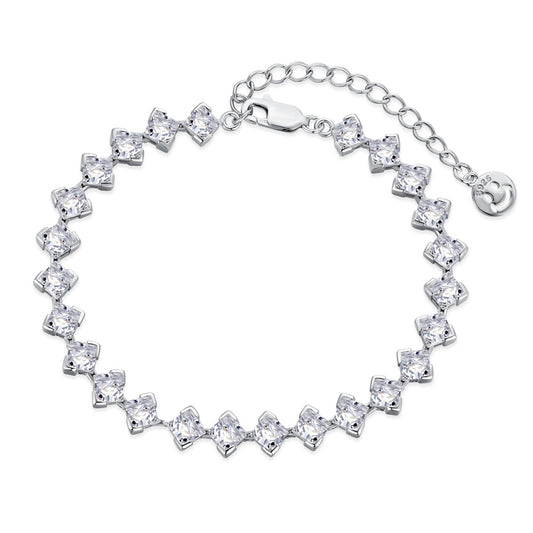 [Luxe Jewelry]0.5 Carat Ornate Princess Cut Daily Bracelet