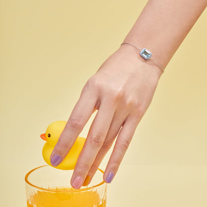 [Luxe Jewelry]2.0 Carat Sparkling Colorful Emerald Cut Daily Bracelet