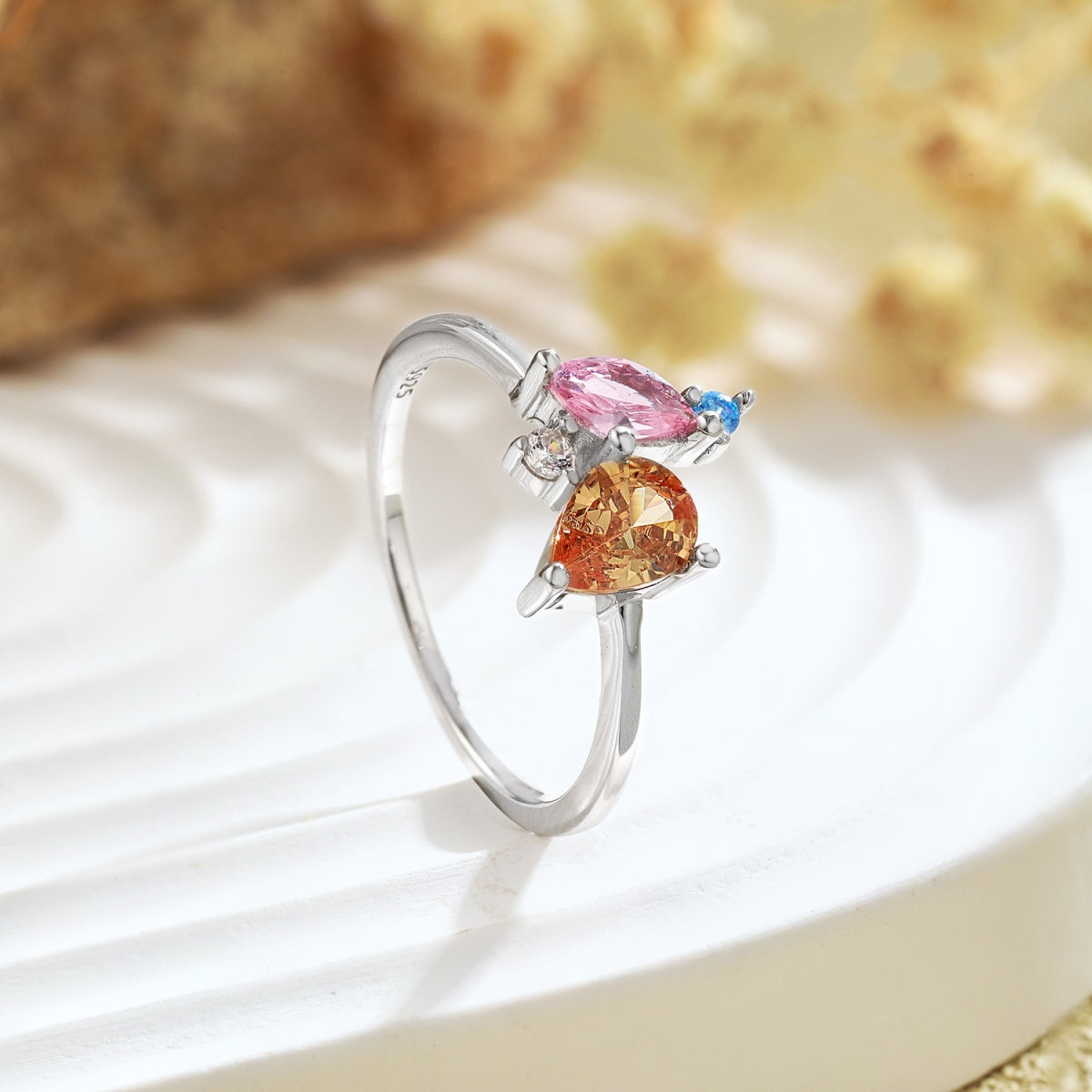 [Luxe Jewelry]Radiant Colorful Multi Cut Daily Ring