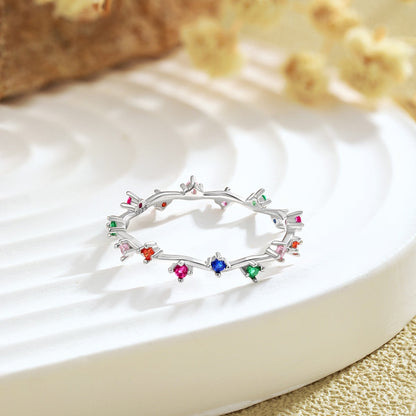 [Luxe Jewelry]Radiant Colorful Round Cut Daily Ring