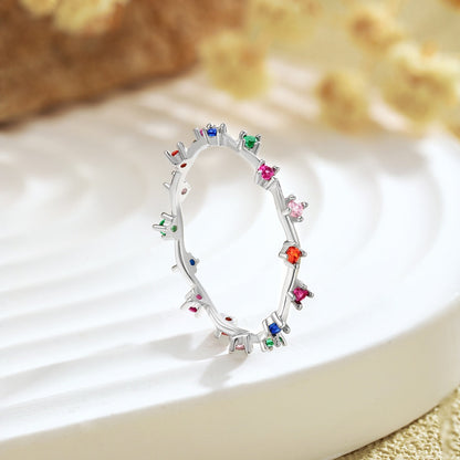 [Luxe Jewelry]Radiant Colorful Round Cut Daily Ring