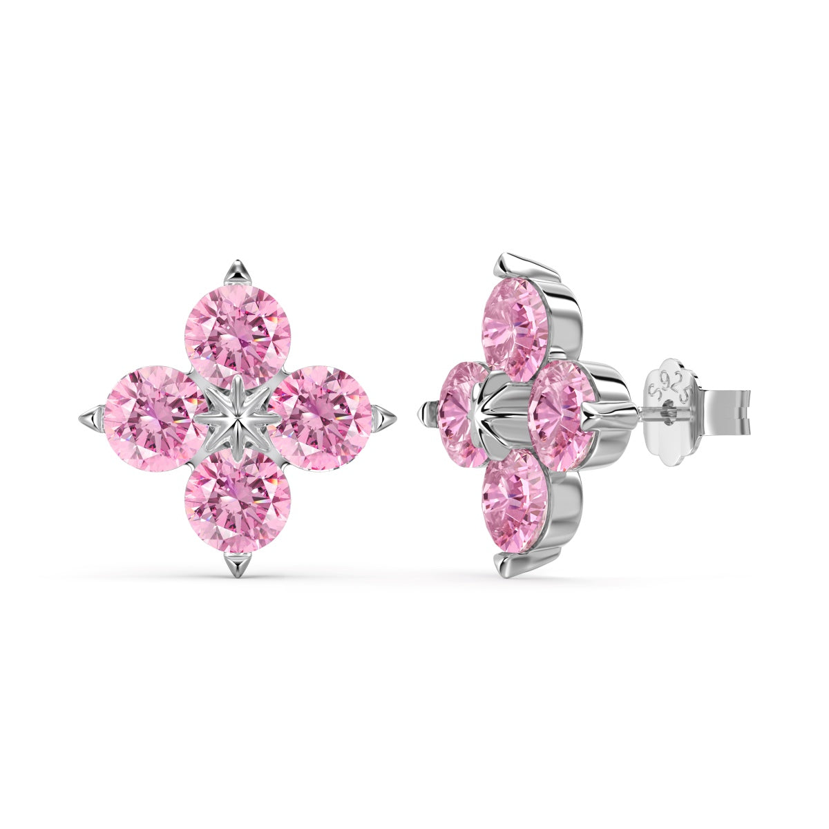 [Luxe Jewelry]Four-Leaf Clover Eight-Pointed Star Earrings