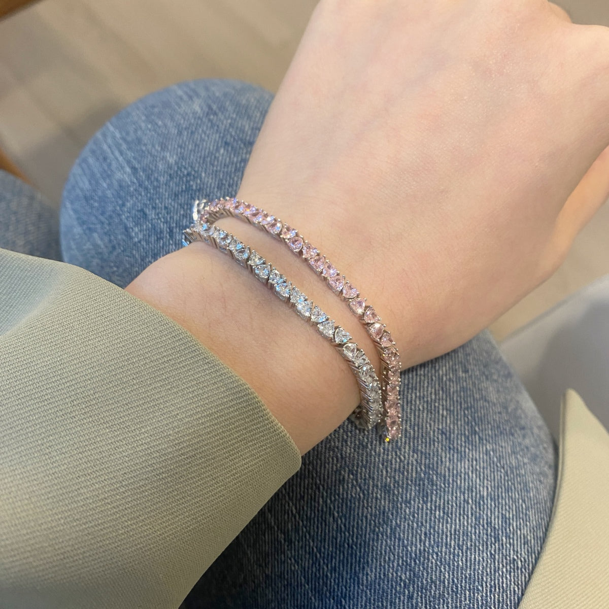 [Luxe Jewelry]Dazzling Romantic Heart Shape Lover Bracelet