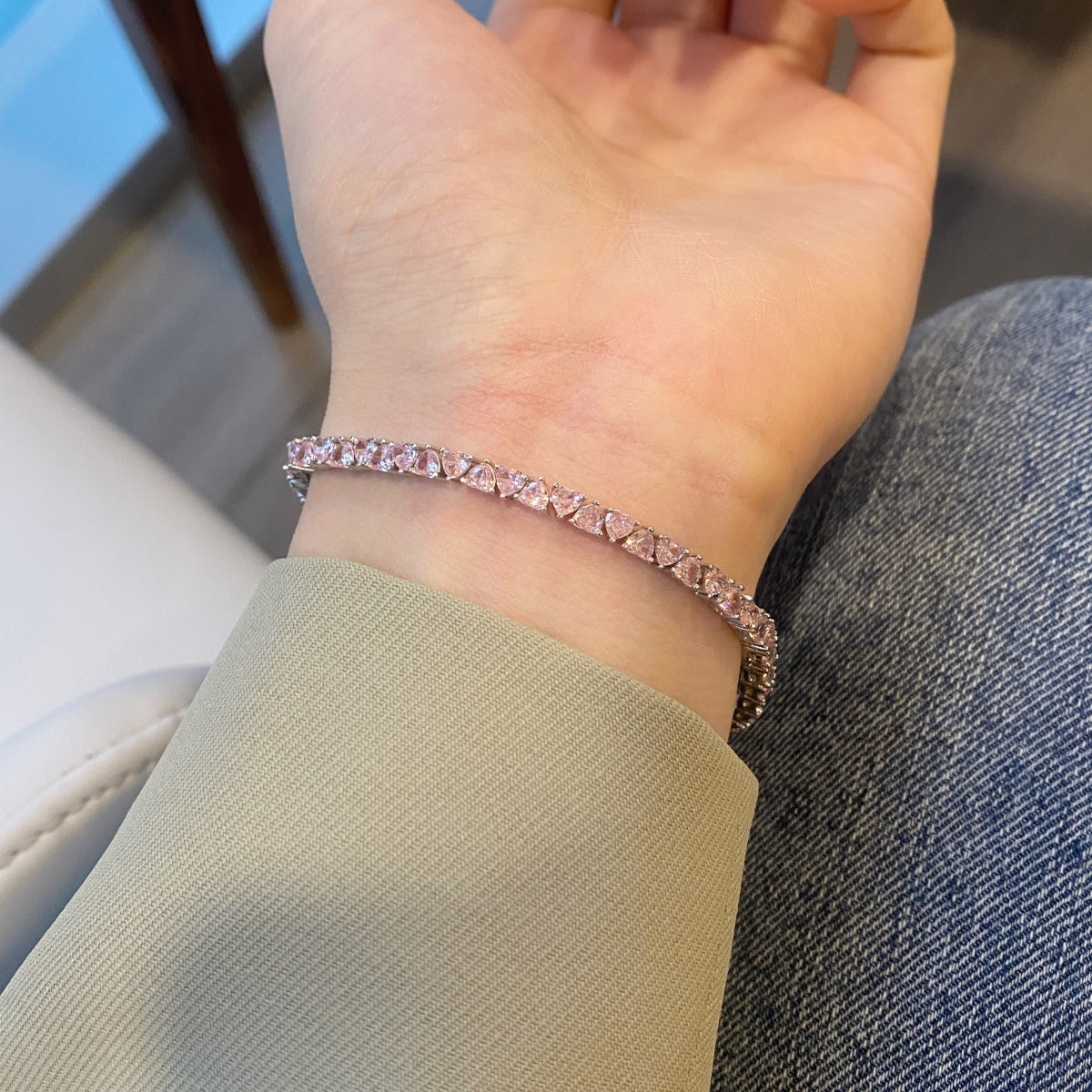 [Luxe Jewelry]Dazzling Romantic Heart Shape Lover Bracelet