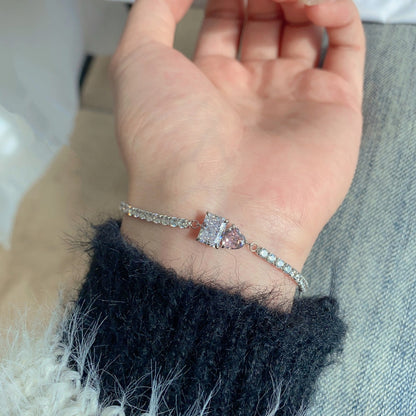 [Luxe Jewelry]Dazzling Unique Multi Shape Lover Bracelet
