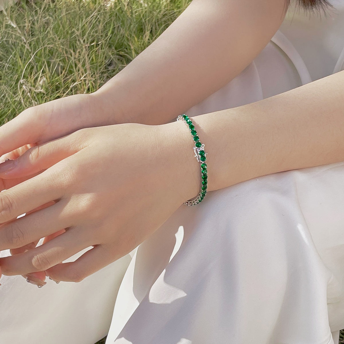 [Luxe Jewelry]Radiant Colorful Round Cut Party Bracelet