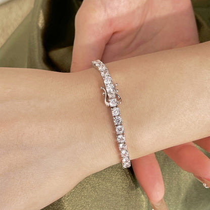 [Luxe Jewelry]Luxurious Ornate Round Cut Tennis Bracelet