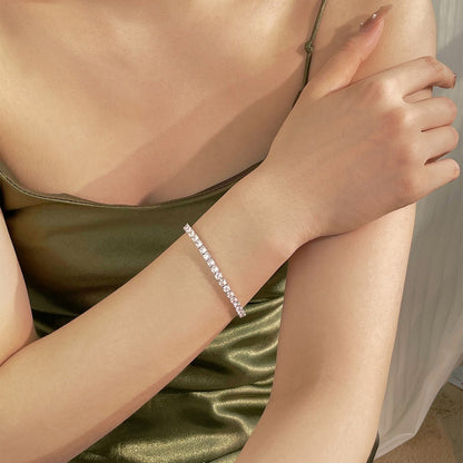 [Luxe Jewelry]Luxurious Ornate Round Cut Tennis Bracelet