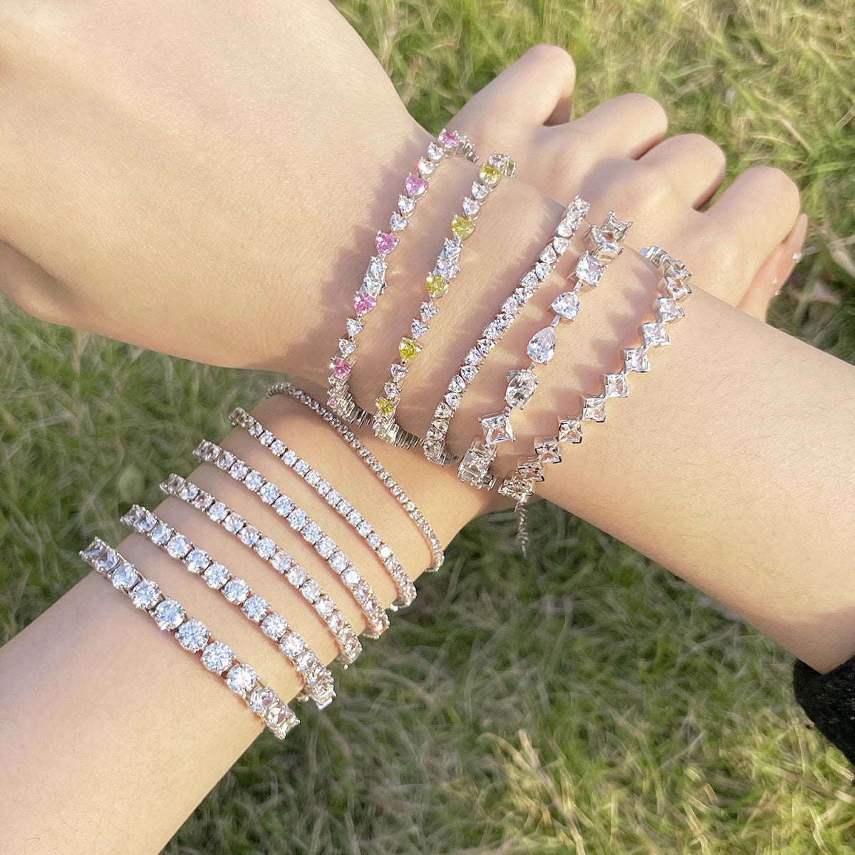 [Luxe Jewelry]Luxurious Ornate Round Cut Tennis Bracelet
