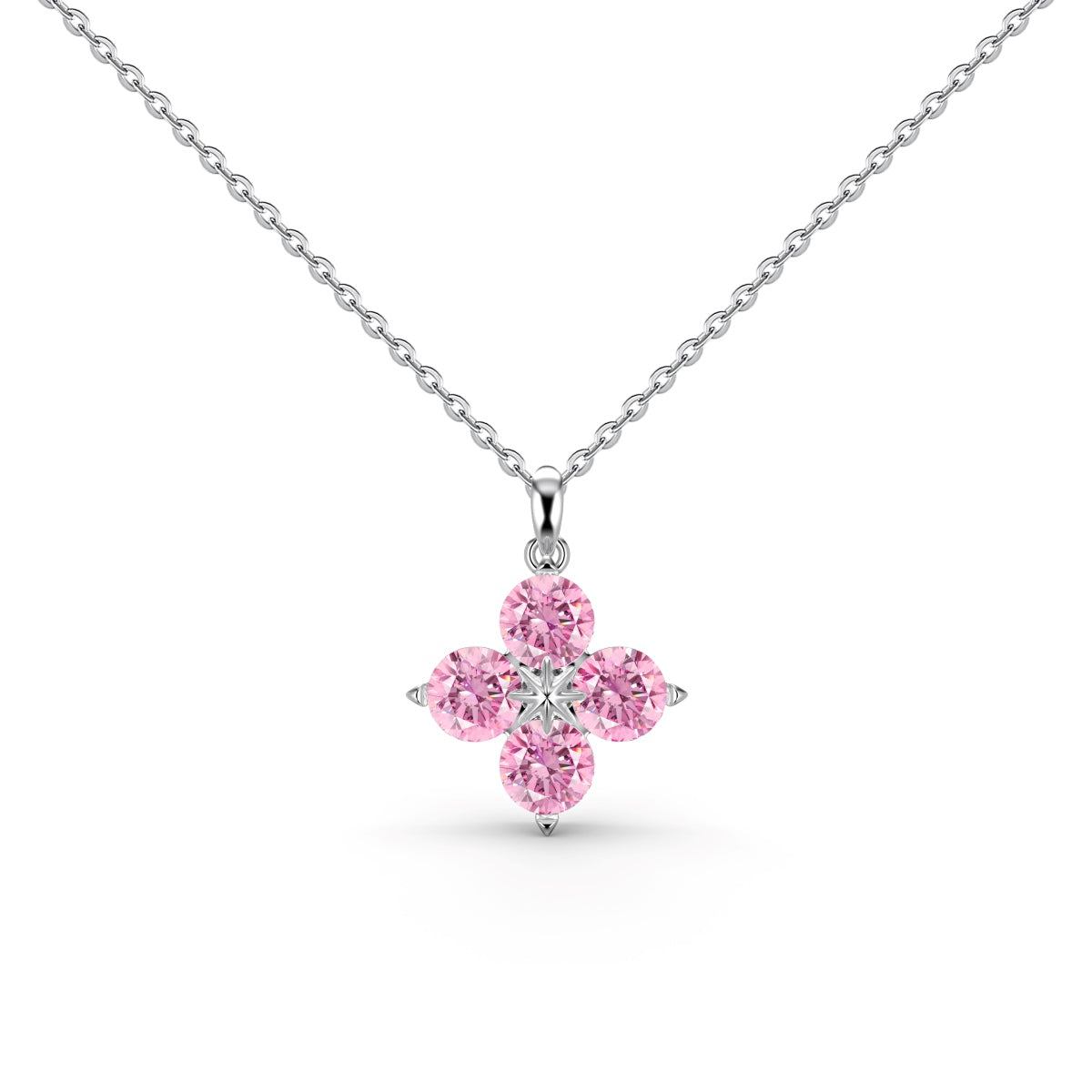 [Bijoux de luxe] Collier trèfle à quatre feuilles et étoile à huit branches
