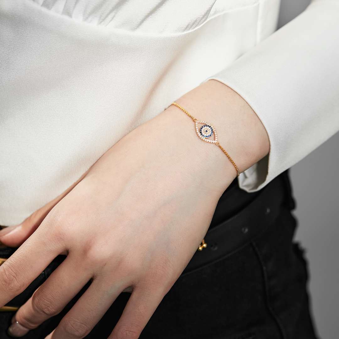[Luxe Jewelry]Dazzling Eye Shape Necklace