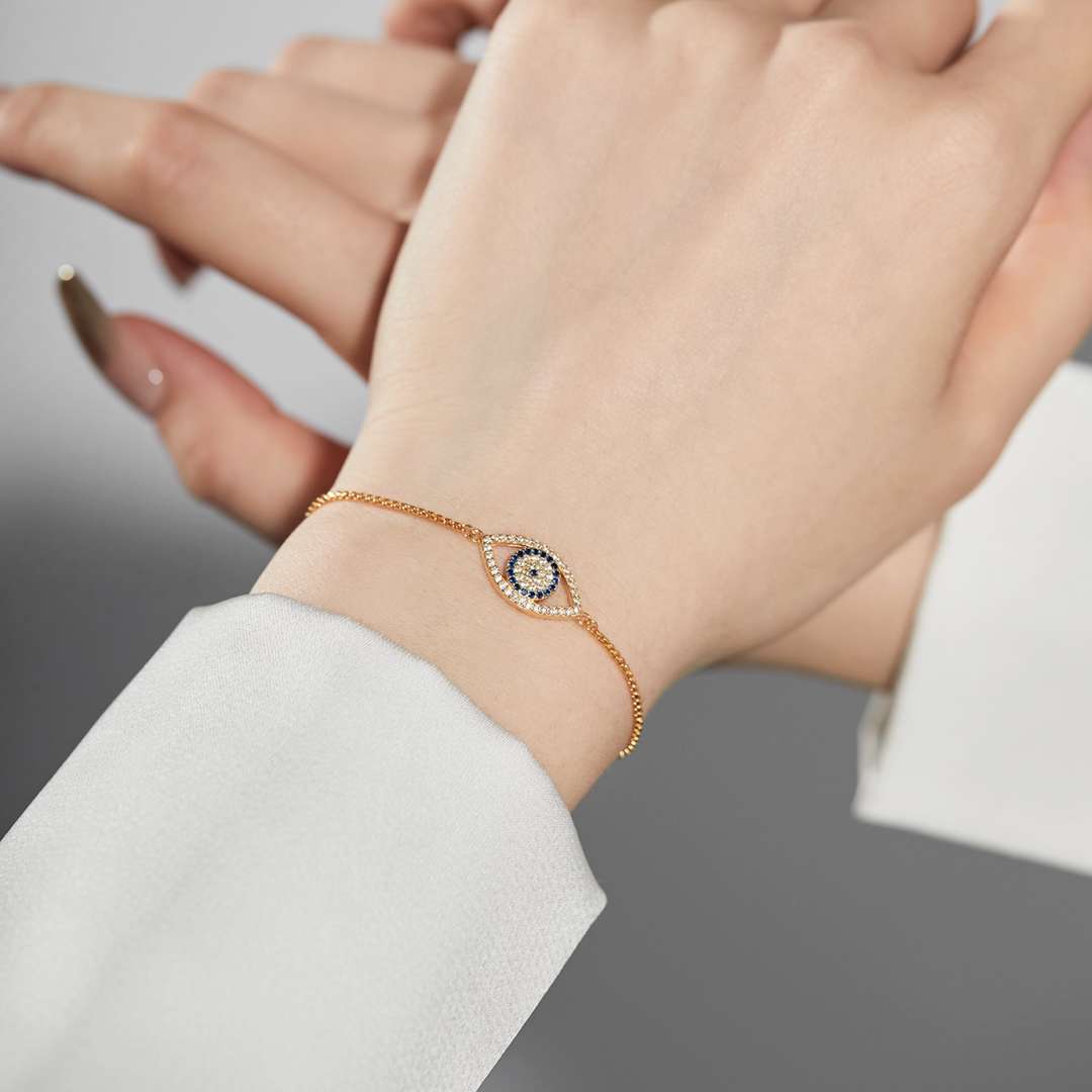 [Luxe Jewelry]Dazzling Eye Shape Necklace