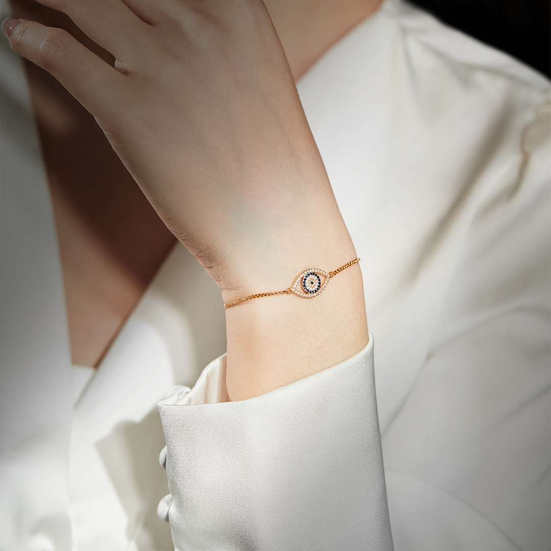 [Luxe Jewelry]Dazzling Eye Shape Necklace