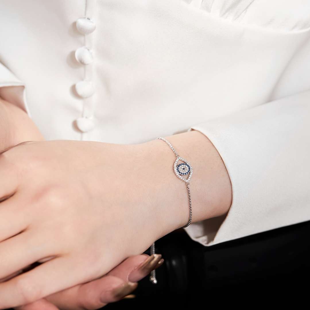 [Luxe Jewelry]Dazzling Eye Shape Necklace