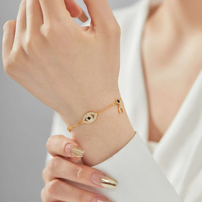 [Luxe Jewelry]Dainty Eye Shape Necklace