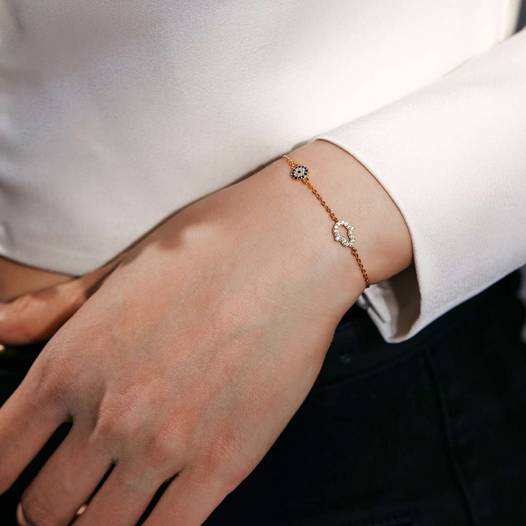 [Luxe Jewelry]Gost Shape & Round Shape Necklace