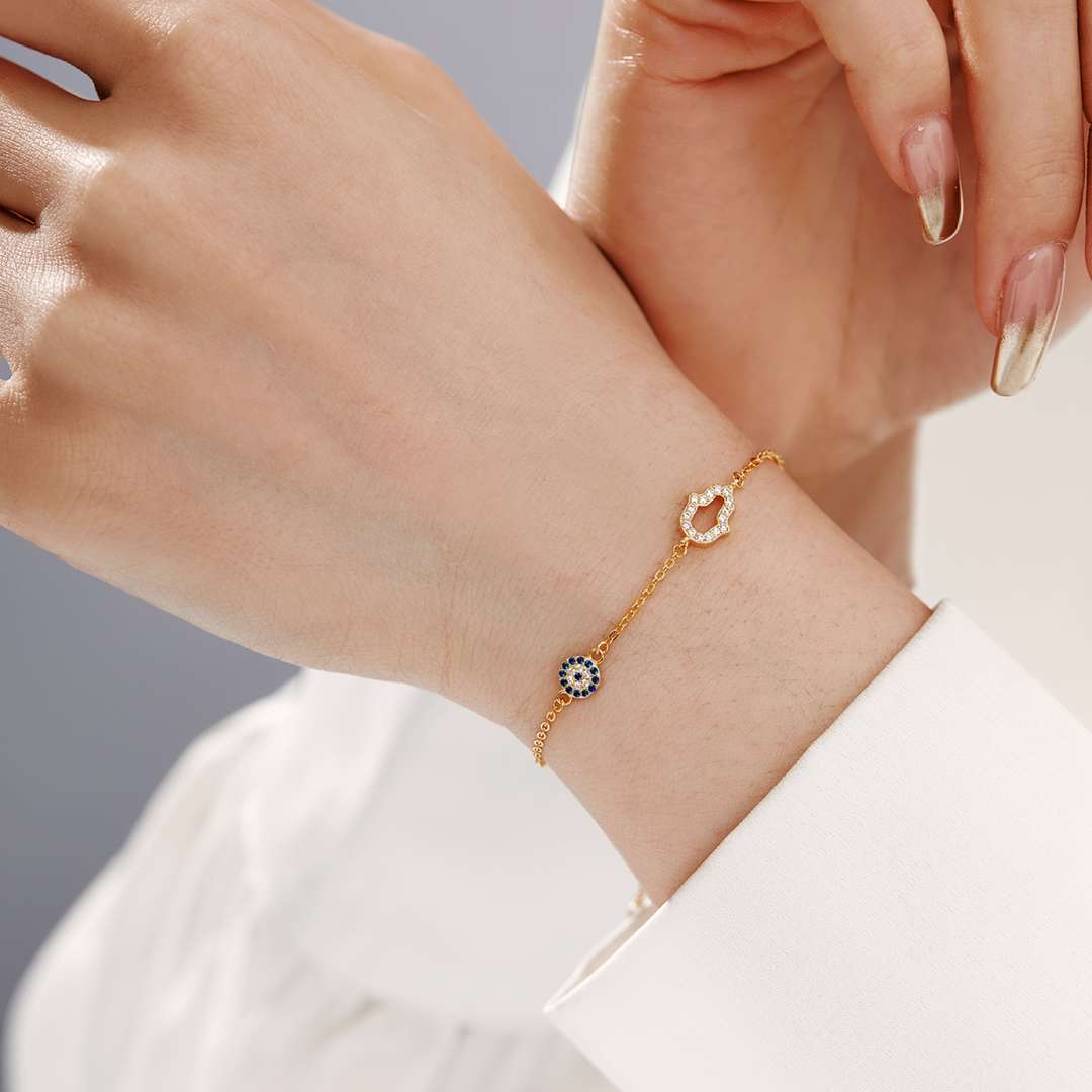 [Luxe Jewelry]Gost Shape & Round Shape Necklace