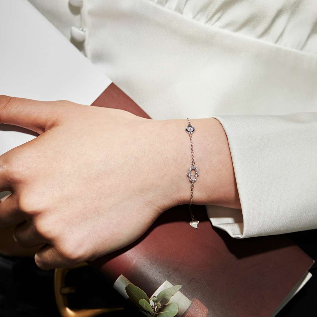 [Luxe Jewelry]Gost Shape & Round Shape Necklace