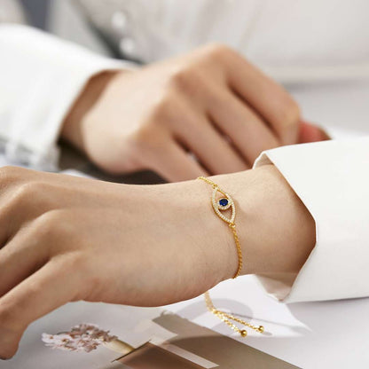 [Luxe Jewelry]Devil's Eye Hollow Design Bracelet