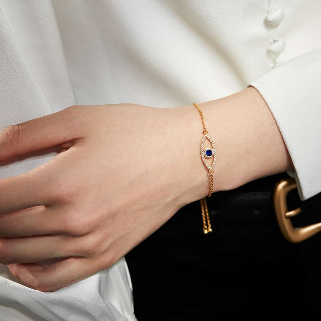 [Luxe Jewelry]Devil's Eye Hollow Design Bracelet