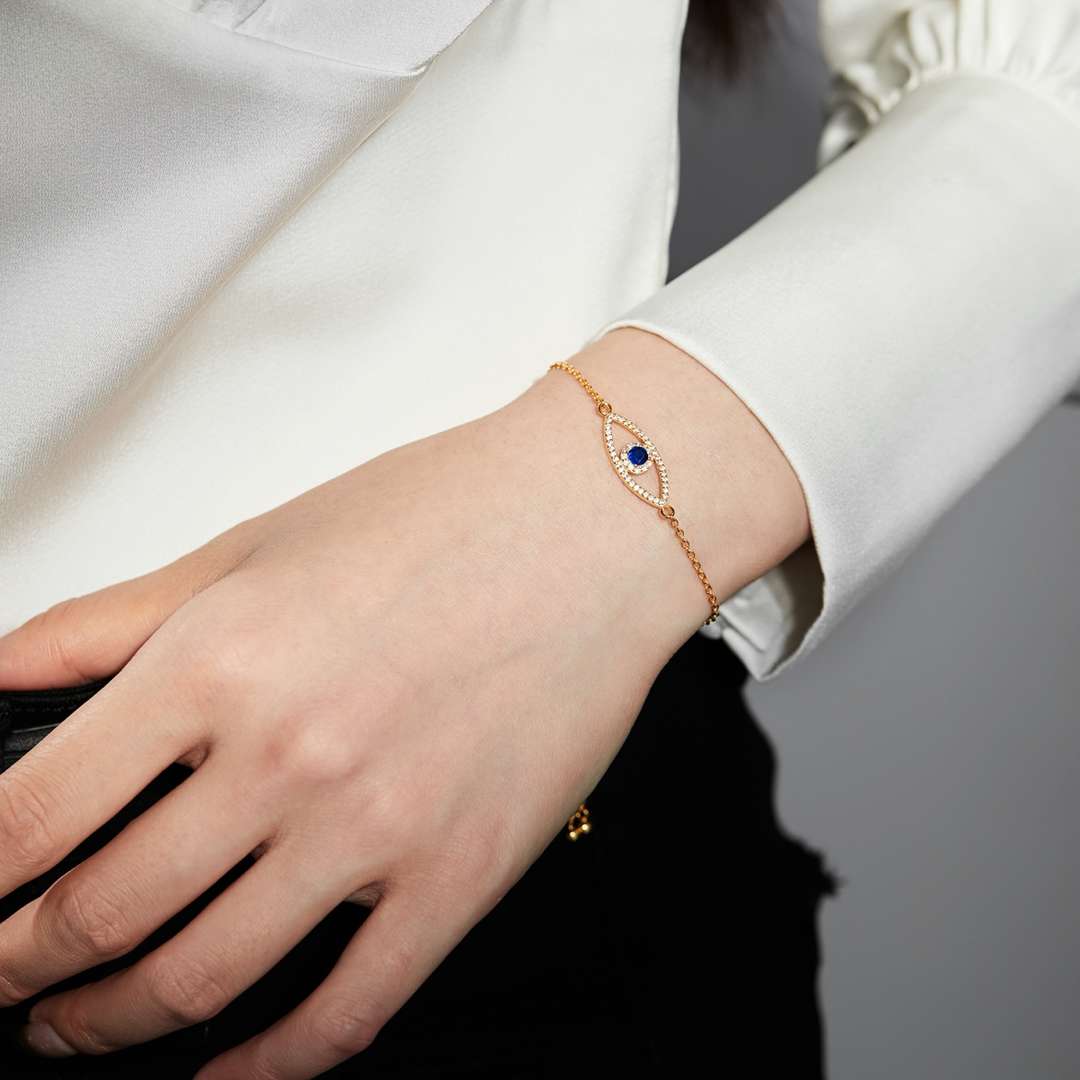 [Luxe Jewelry]Devil's Eye Hollow Design Bracelet