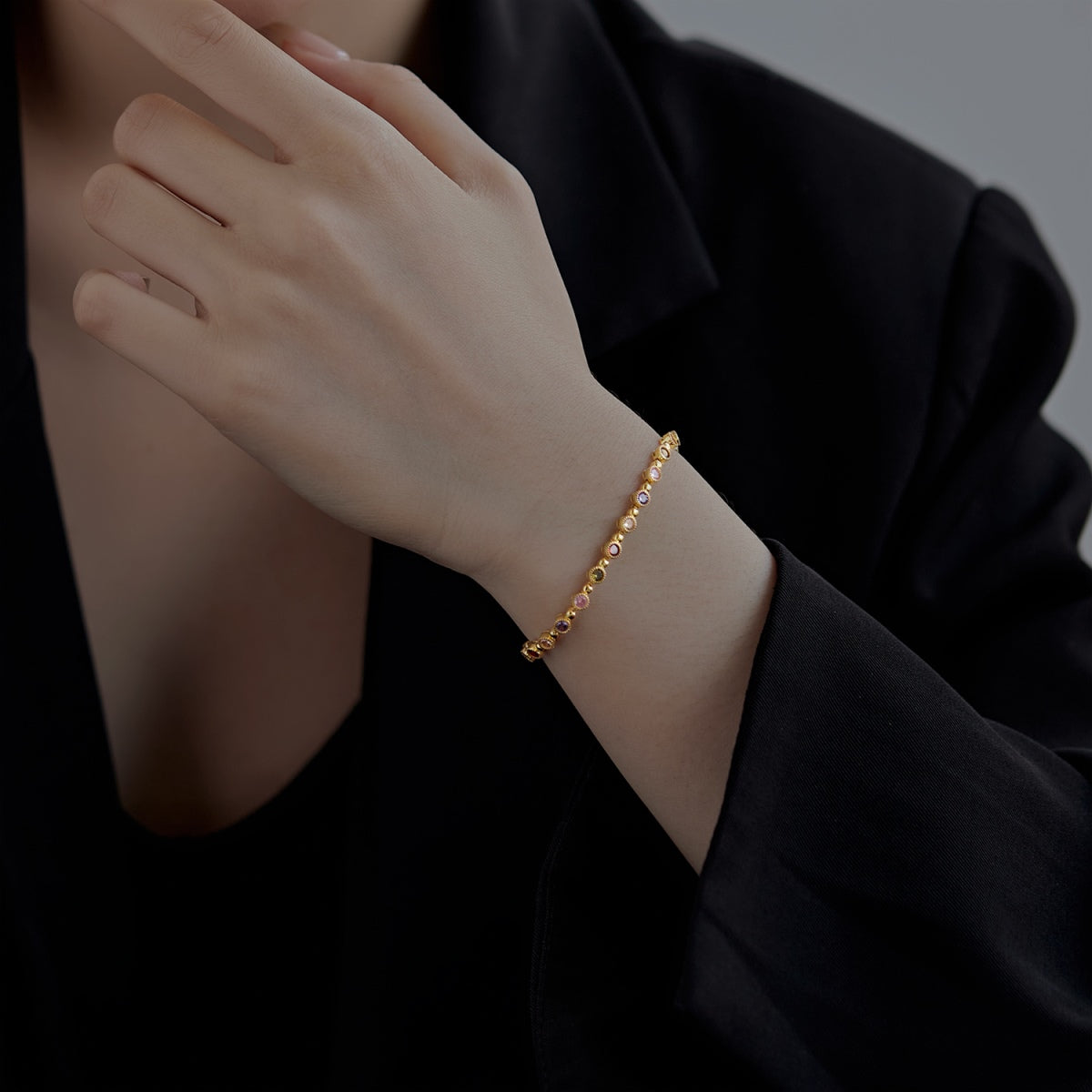 [Luxe Jewelry]Sparkling Exquisite Round Cut Party Bracelet