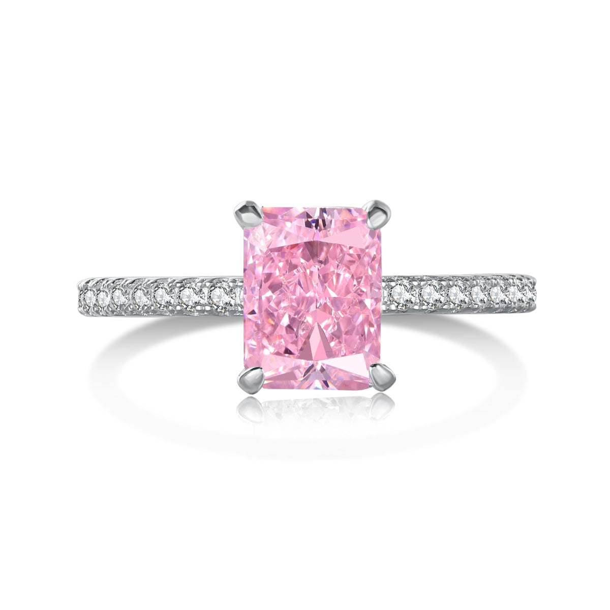 [Luxe Jewelry]2.0 Carat Dazzling Sparkling Radiant Cut Party Ring