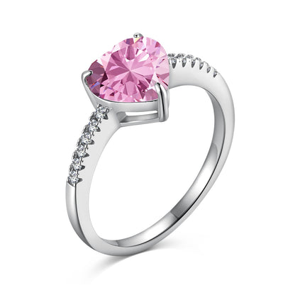 [Luxe Jewelry]2.0 Carat Dazzling Lustrous Heart Cut Lover Ring