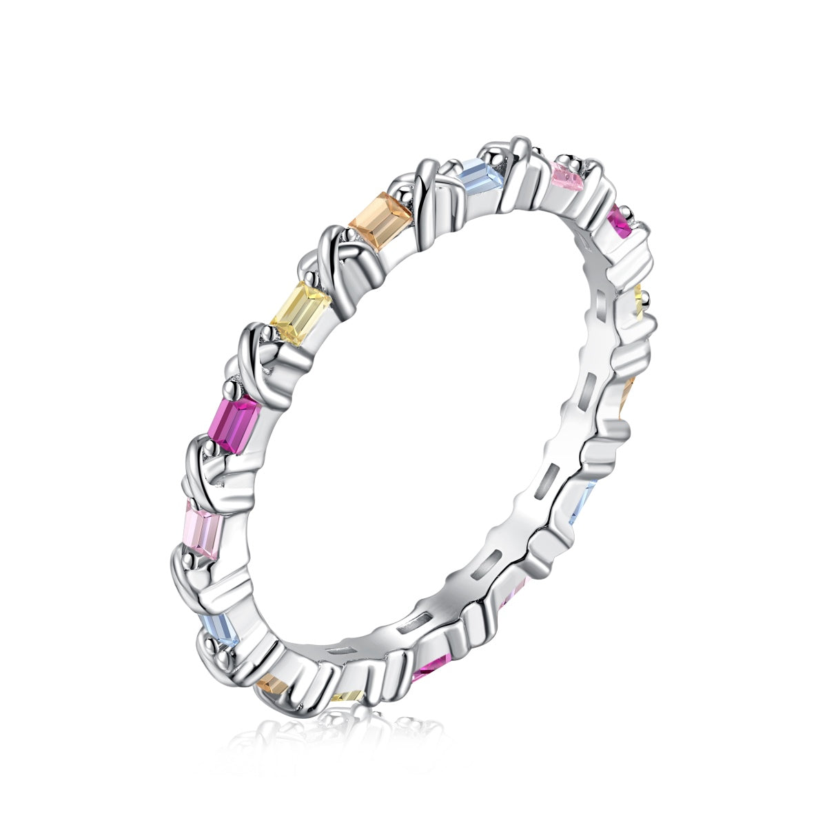 [Luxe Jewelry]Charming Colorful Round Cut Daily Ring