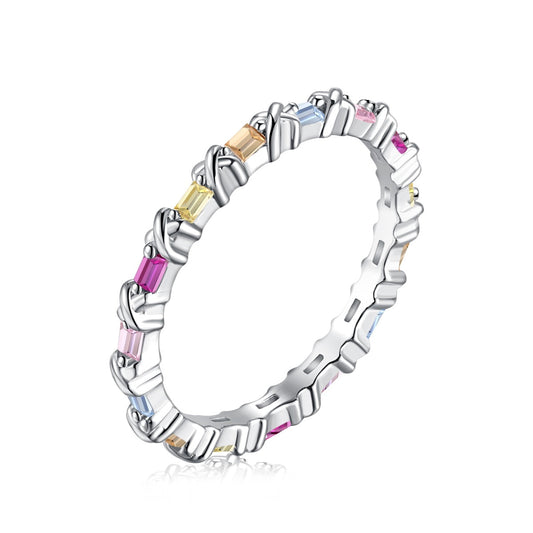 [Luxe Jewelry]Charming Colorful Round Cut Daily Ring