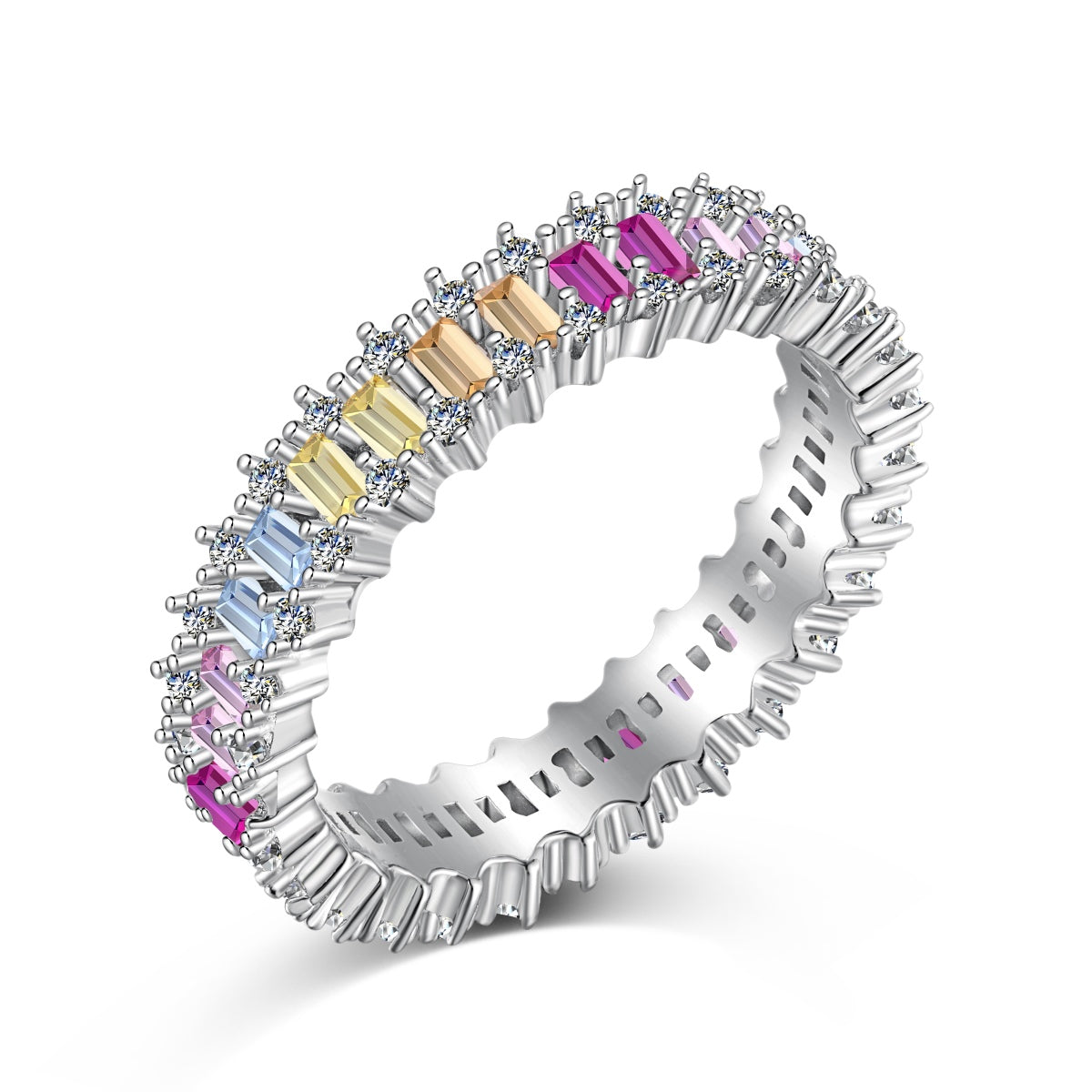 [Luxe Jewelry]Splashy Ornate Emerald Cut Cocktail Ring