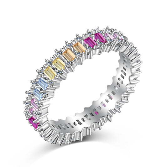 [Luxe Jewelry]Splashy Ornate Emerald Cut Cocktail Ring