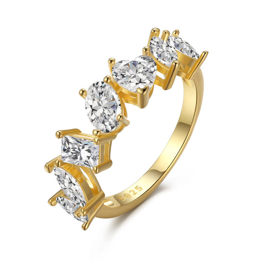 [Luxe Jewelry]Delicate Multi Cut Ring