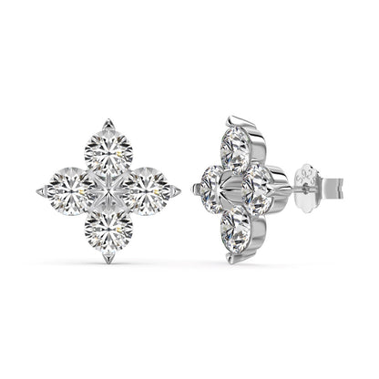 [Luxe Jewelry]Four-Leaf Clover Eight-Pointed Star Earrings